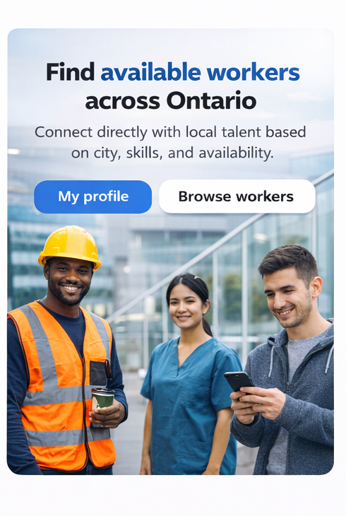 Employer reviewing worker profiles for hiring